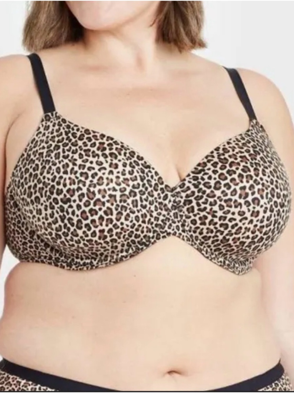 Target Brand Leopard Print T-Shirt Bra - Animal Print Demi Support